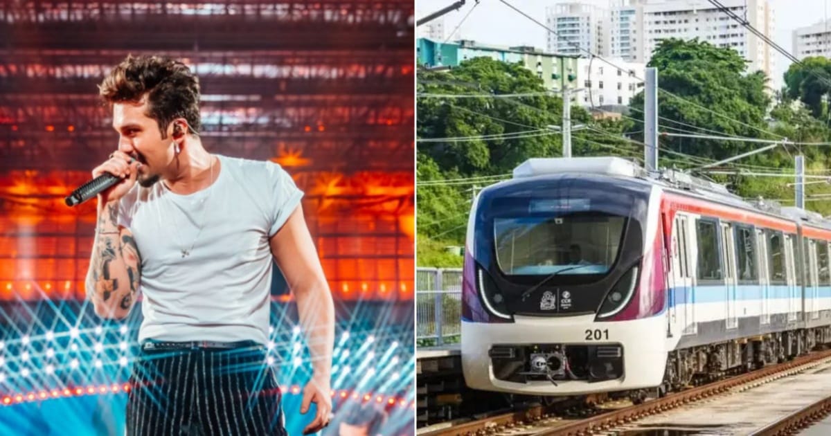 Metrô terá funcionamento estendido até 2h da manhã para show de Luan Santana na Fonte Nova; veja detalhes