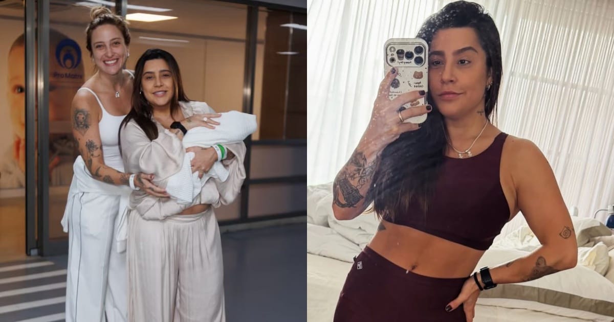 Lauana Prado volta aos treinos 26 dias depois do nascimento do primeiro filho