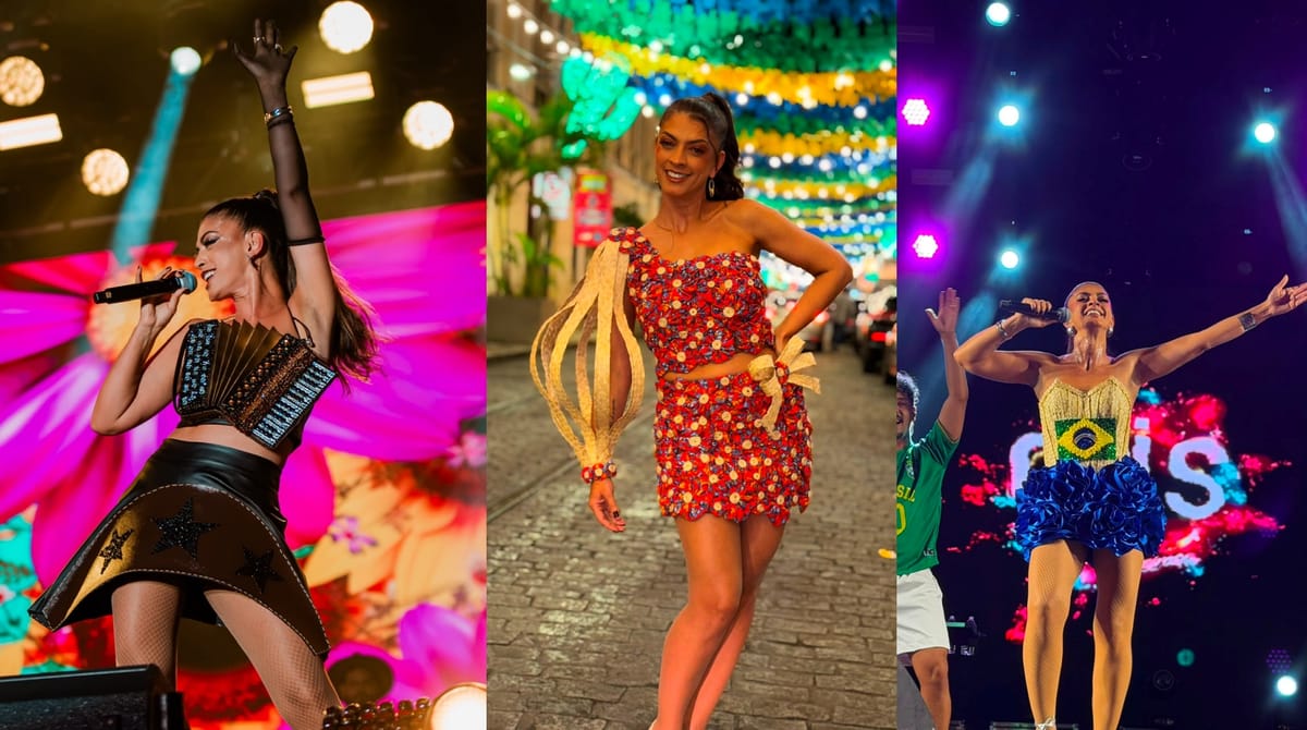 A cantora Cris Lima homenageia a cultura nordestina com muito forró e figurinos vibrantes assinados por Gilmara Veras