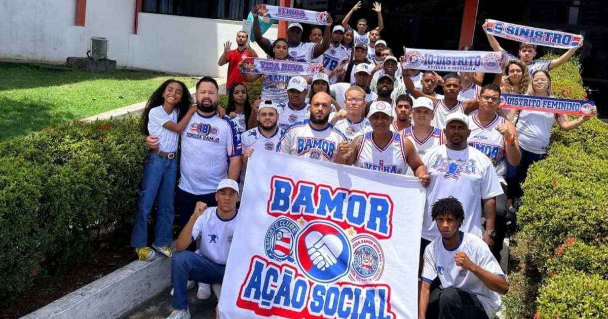 Torcida do Bahia mobiliza integrantes para doação coletiva de sangue no Hemoba em Salvador